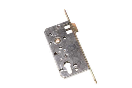 Single door lock element, isolated on white backgroundの写真素材