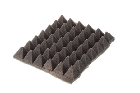 Audio acoustic foam insulation, isolated on white backgroundの写真素材