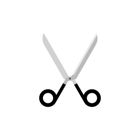 Scissors isolated on white. Vector illustration.のイラスト素材