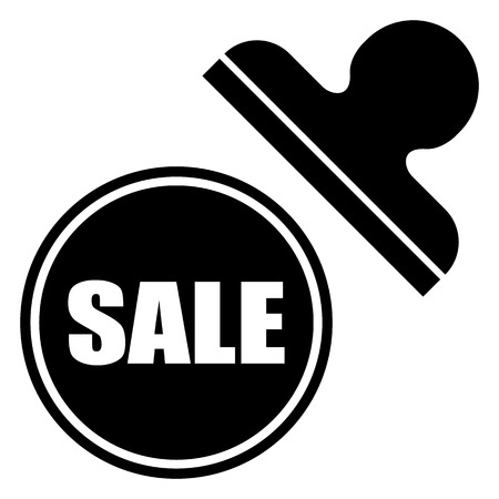 Round stamp "Sale" Icon illustrationのイラスト素材