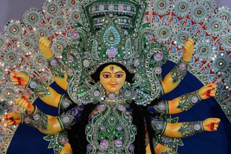 This is the picture of Durga puja. It is a religious hindu festival.