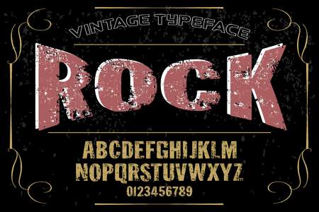 Font alphabet Script Typeface handcrafted handwritten vector.のイラスト素材