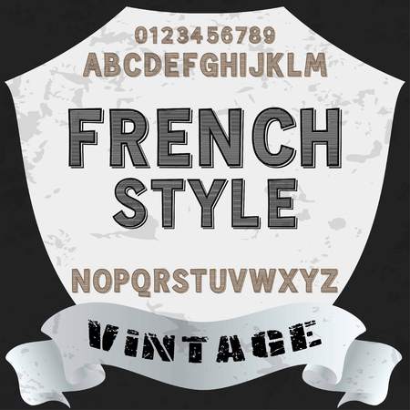 font typeface alphabet vintageのイラスト素材