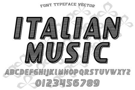 font alphabet typeface vector named italian musicのイラスト素材
