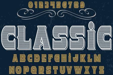 font alphabet vector typeface named- classicのイラスト素材