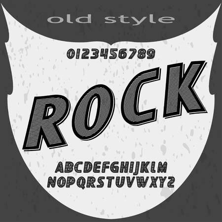 Font alphabet Script Typeface handcrafted handwritten vector label designのイラスト素材