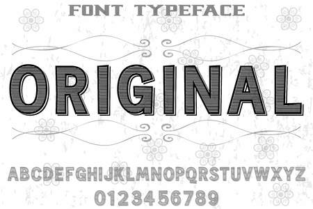 vintage font hancrafted vector named originalのイラスト素材