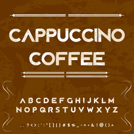 Vintage font typeface handcrafted vectorのイラスト素材