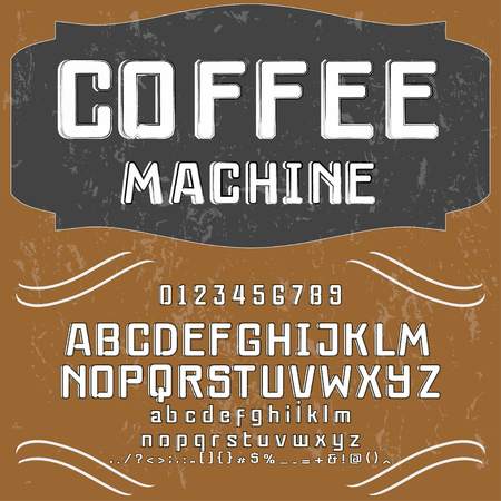 Vintage font typeface handcrafted vectorのイラスト素材