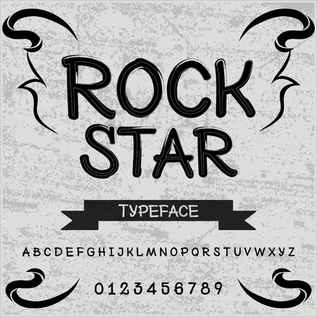 Handwritten handcrafted font vector script alphabetのイラスト素材