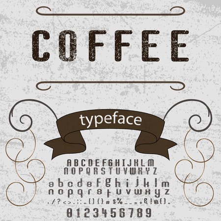 Handwritten handcrafted font vector script alphabetのイラスト素材