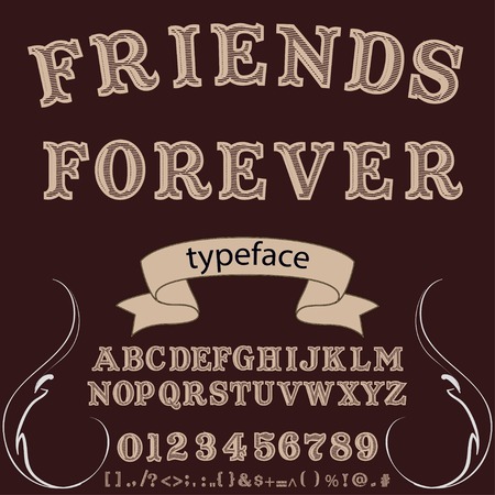 Handwritten handcrafted font vector script alphabetのイラスト素材