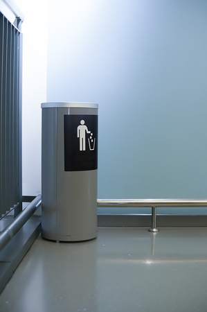 Trash the corner Focus on peopleの写真素材