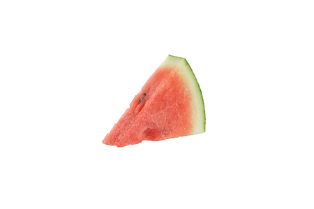 Watermelon slice on a white background.の写真素材