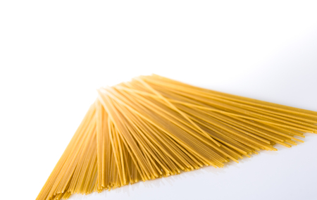 Italian whole wheat spaghettiの写真素材