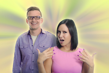 Flirting Heterosexual Coupleの写真素材