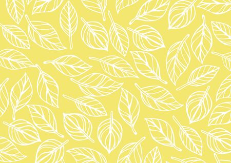 Handwritten leaf background, material that can be used for framesの写真素材