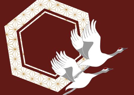 Japanese pattern cut featuring Japanese pattern son with vine motifの写真素材