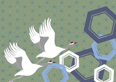 Japanese pattern cut featuring Japanese pattern son with vine motifの写真素材