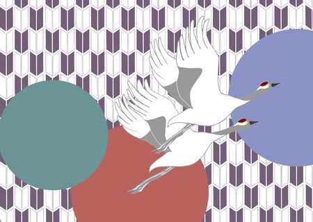 Japanese pattern cut featuring Japanese pattern son with vine motifの写真素材