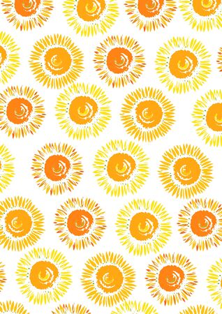 Background material designed with sunflower motifの写真素材