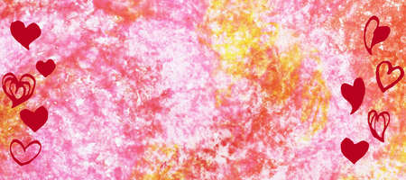 Background material designed with heartの写真素材