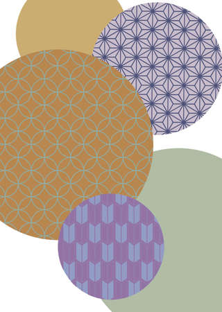 Japanese pattern background material that can be used for New Year's cards, weddings, etc.の写真素材