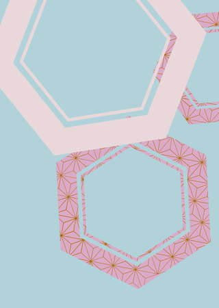 Japanese pattern background material that can be used for New Year's cards, weddings, etc.