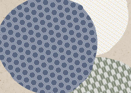 Background material that combines various Japanese patterns