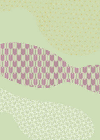 Background material that combines various Japanese patternsの写真素材