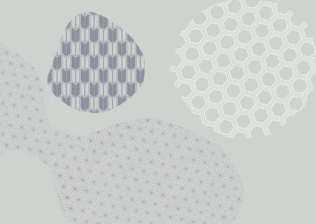 Background material that combines various Japanese patternsの写真素材