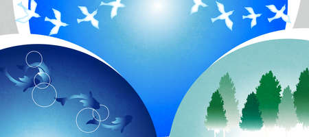 Background materials designed with nature as the subjectの写真素材