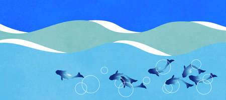 Background materials designed with nature as the subjectの写真素材