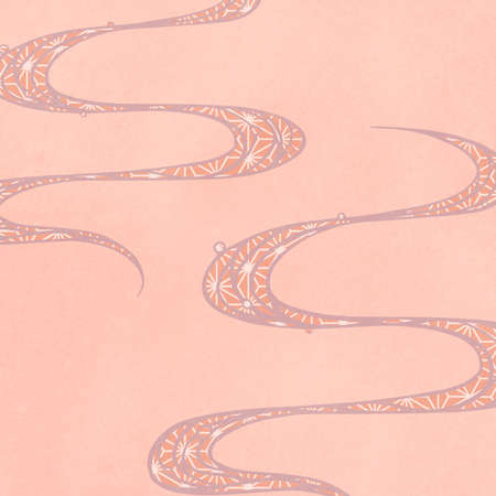 Japanese pattern background using hemp leavesの写真素材