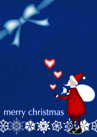 Christmas background with Santa Claus designの写真素材