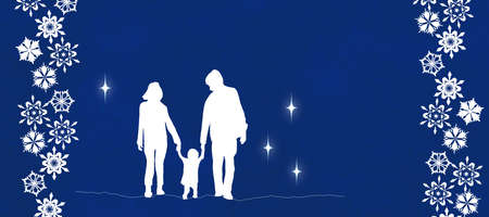 Background material for Christmas family imagesの写真素材