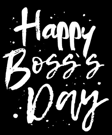 Boss's day card set with modern calligraphy.Gift tags with gold, black, white colors. Lettering deign for greeting cards or party invitations. Best boss ever. You are the best boss. Happy Boss's Day.のイラスト素材