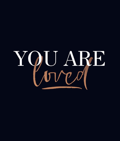 you are a young woman. Hand drawn motivational greeting card. Vector illustrationのイラスト素材