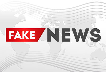 Fake news banner with map.のイラスト素材