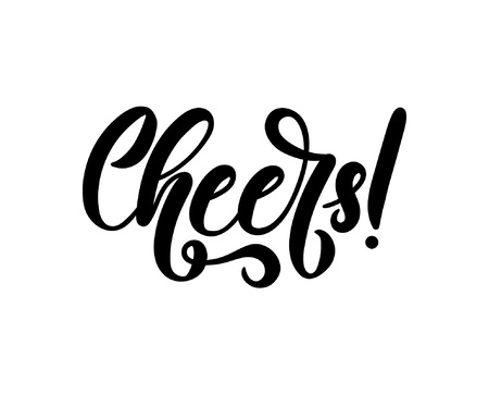 Cheers lettering inscriptionのイラスト素材