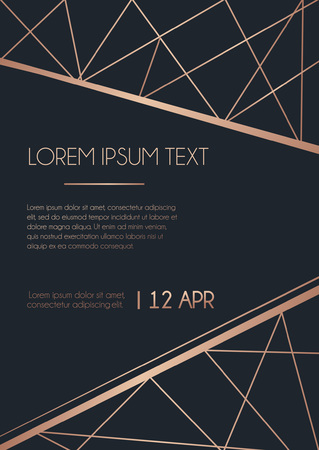 Geometric rose gold design templateのイラスト素材