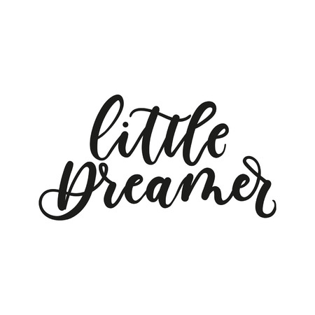 Little dreamer inspirational lettering inscription isolated on white background. Vector illustrationのイラスト素材