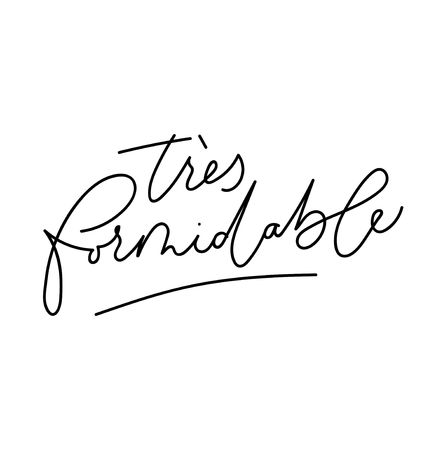 Lettering inspirational inscription "super fabulous" in frenchのイラスト素材