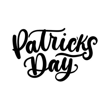 Patrick's day lettering inscription for Patrick's day. Vector illustrationのイラスト素材