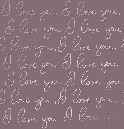 Baby I love you forever inspirational lettering seamless pattern with golden effect. Motivational...