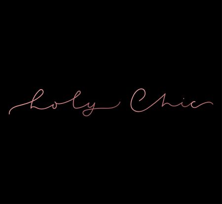 Holy Chic luxury lettering card. Inspirational minimalistic card. fashion print with lettering. Vector illustration for t-shirts, posters, prints etcのイラスト素材