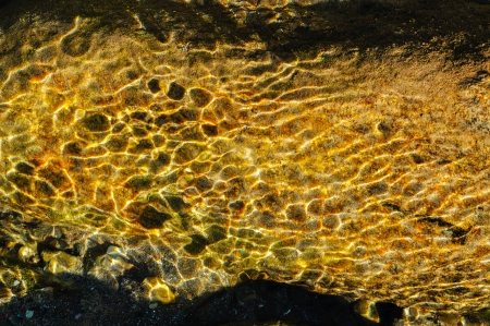 Abstract nature underwater reflection of sand , Reshi River, Reshikhola, Sikkim