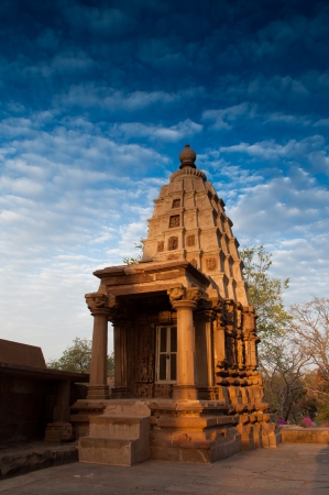 Part of Lakshmana Temple, dedicated to Vishnu, from back side, Western Temples of Khajuraho, Madhya Pradesh, India の写真素材