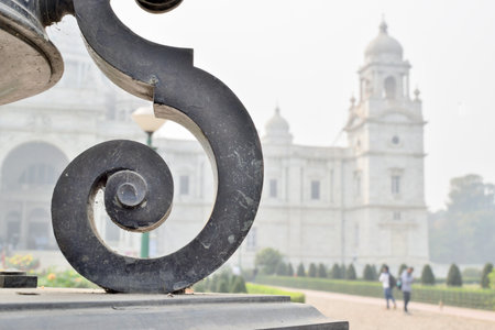 Victoria Memorial, Kolkata , India . A Historical Monument of Indian Architecture. It was built between 1906 and 1921 to commemorate Queen Victoria's 25 years reign in India.のeditorial素材