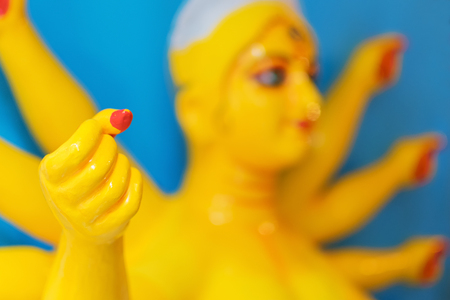 Clay idol of Goddess Durgaの写真素材